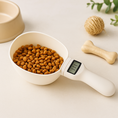 Intelligenter Messlöffel für Tierfutter