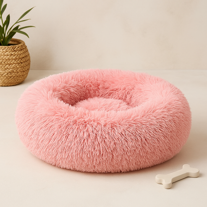 Beruhigendes Donut-Bett für Hunde und Katzen