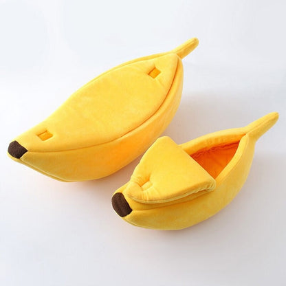 Bananen-Haustierbett – Lustiges Hunde- und Katzenhaus