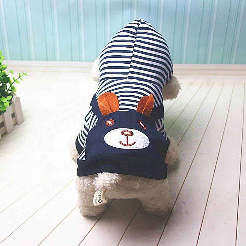 Winteroutfit mit gestreiftem Hundehoodie