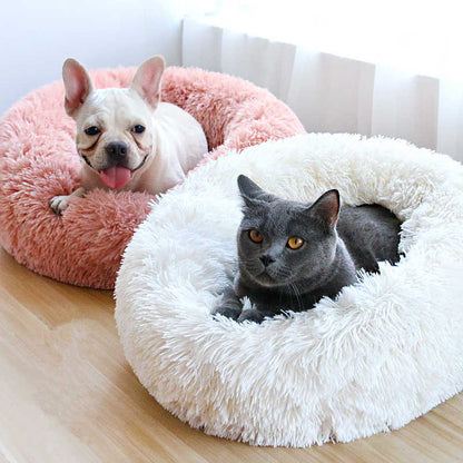 Beruhigendes Donut-Bett für Hunde und Katzen